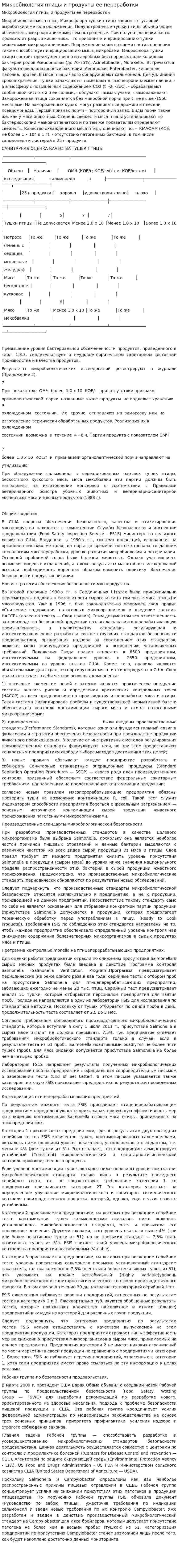 Микробиология птицы и продукты ее переработки