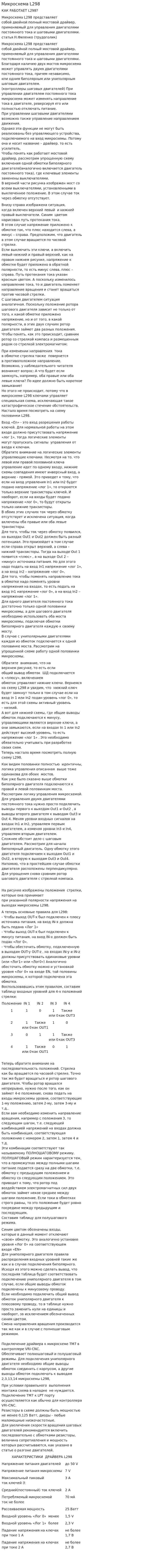Микросхема L298