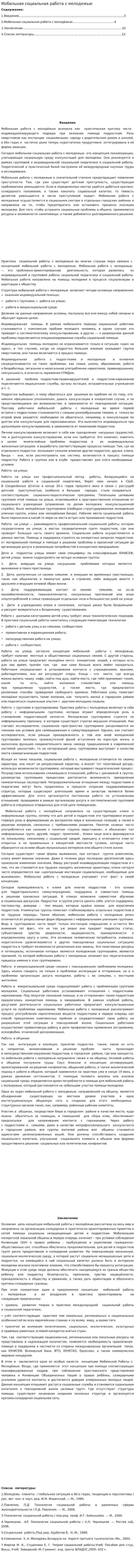 Мобильная социальная работа с молодежью