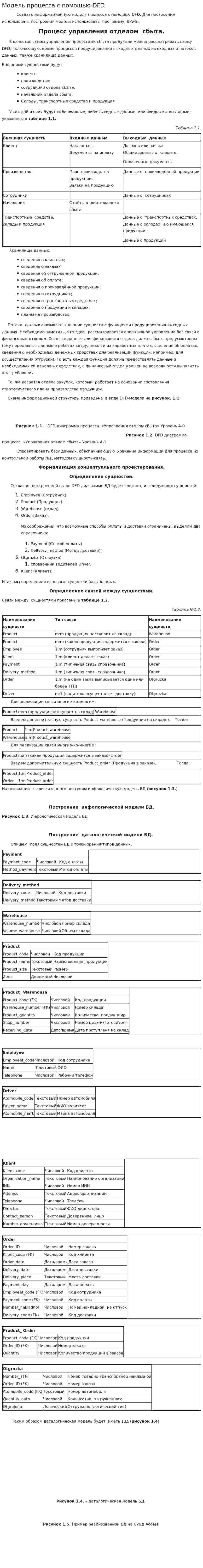 Модель процесса с помощью DFD