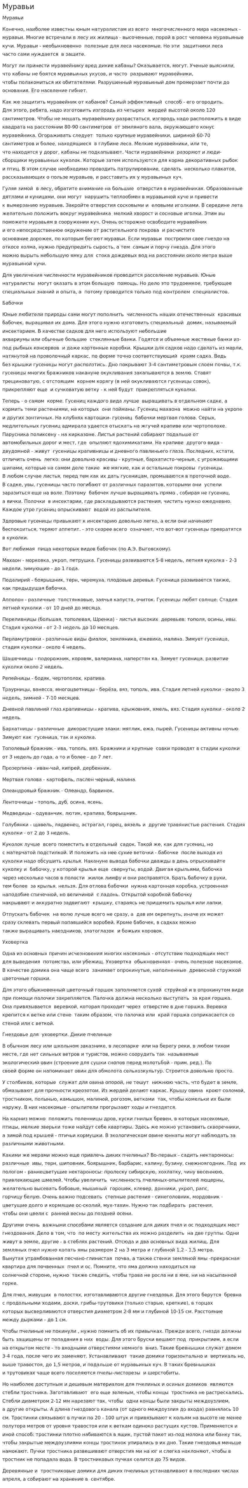 Муравьи