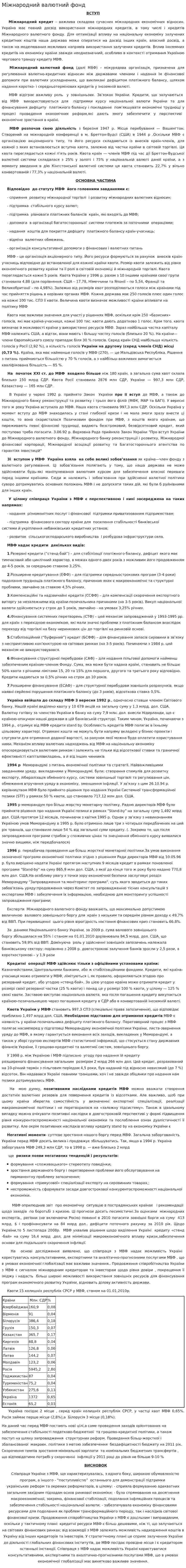 Міжнародний валютний фонд. 2