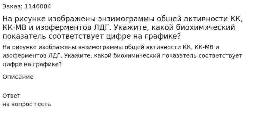 На рисунке изображены энзимограммы общей активности КК, КК-МВ и изоферментов ЛДГ. Укажите, какой биохимический показатель соответствует цифре на графике? 