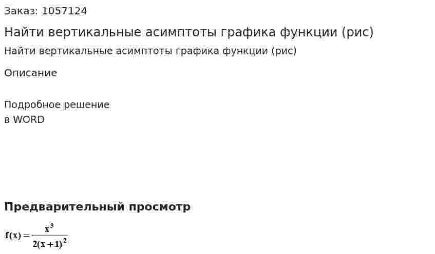 Найти вертикальные асимптоты графика функции (рис)  