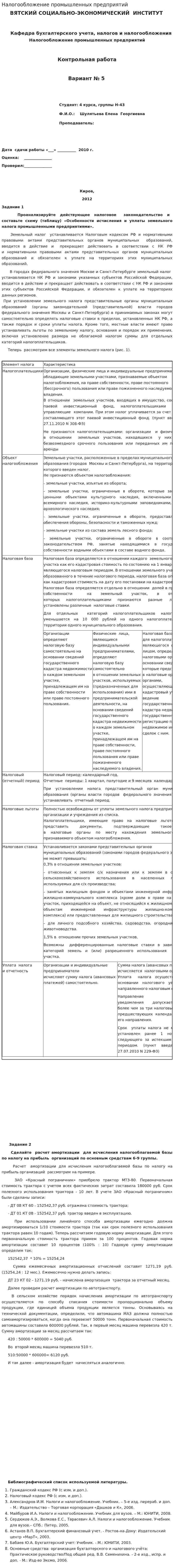 Налогообложение промышленных предприятий