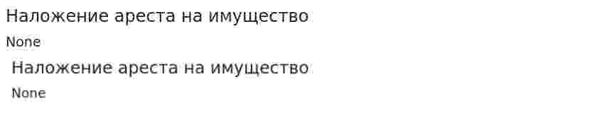 Наложение ареста на имущество