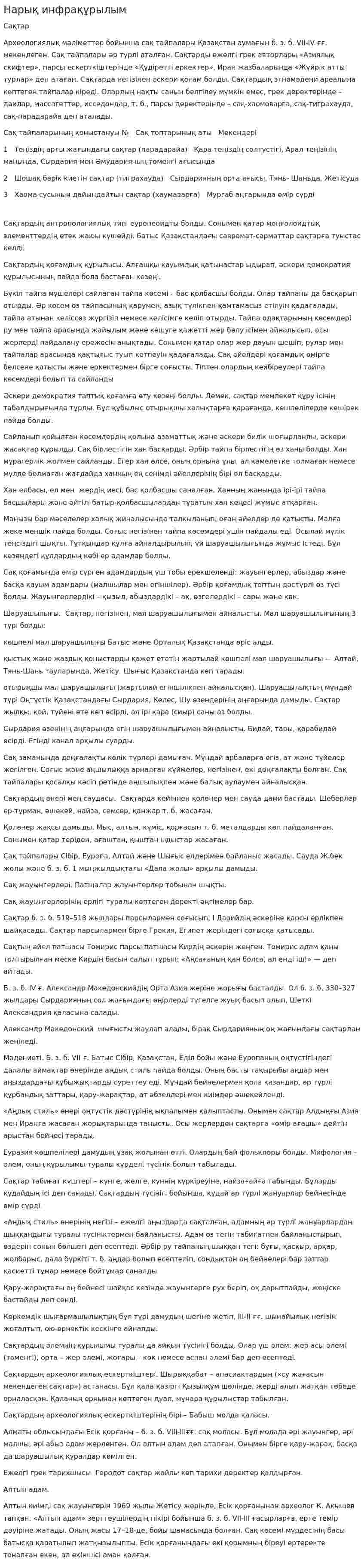 Нарық инфрақұрылым