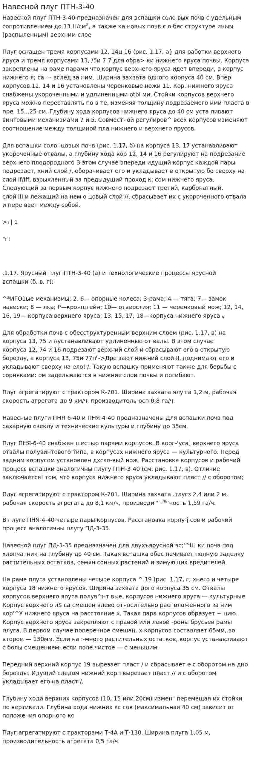 Навесной плуг ПТН-3-40