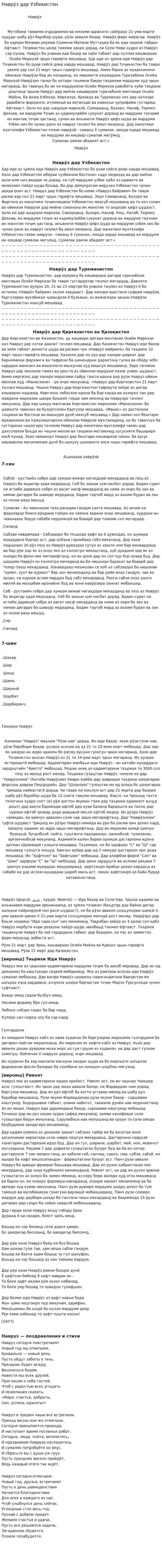 Наврӯз дар Узбекистон