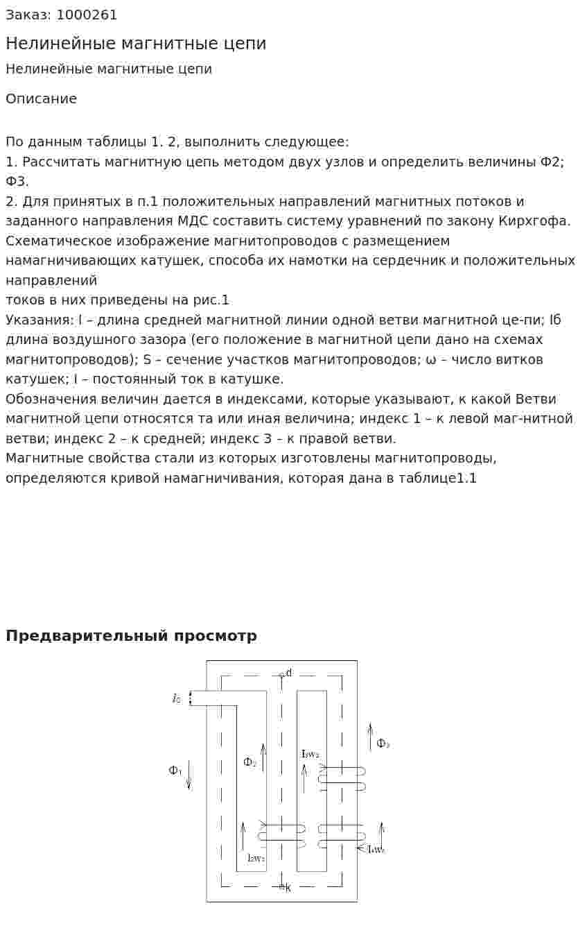 Нелинейные магнитные цепи 