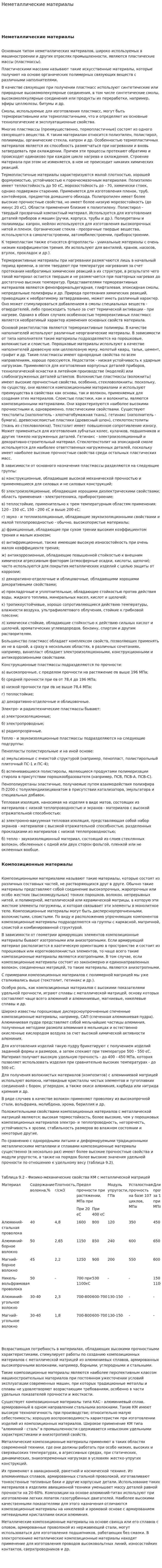 Неметаллические материалы. 4