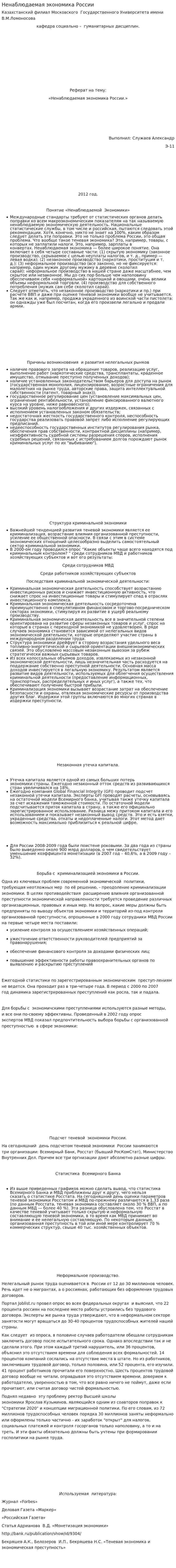 Ненаблюдаемая экономика России