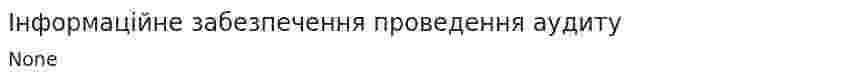 Інформаційне забезпечення проведення аудиту