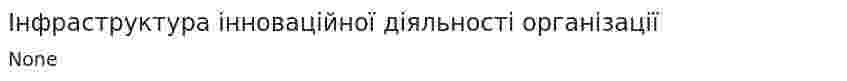 Інфраструктура інноваційної діяльності організації