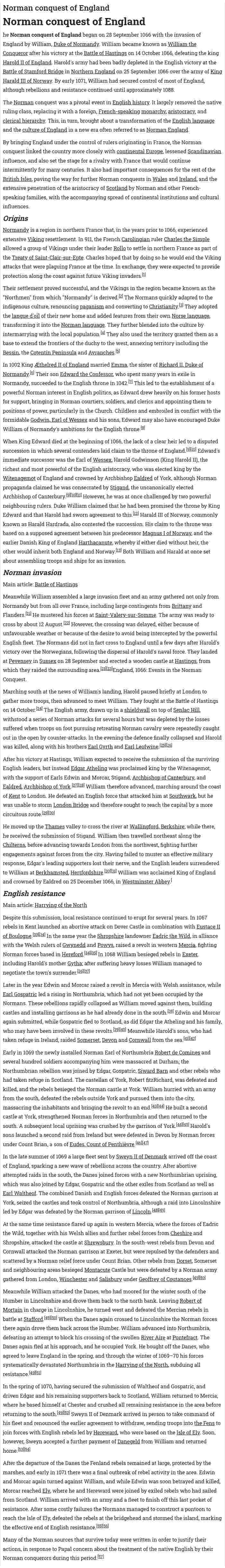 Norman conquest of England