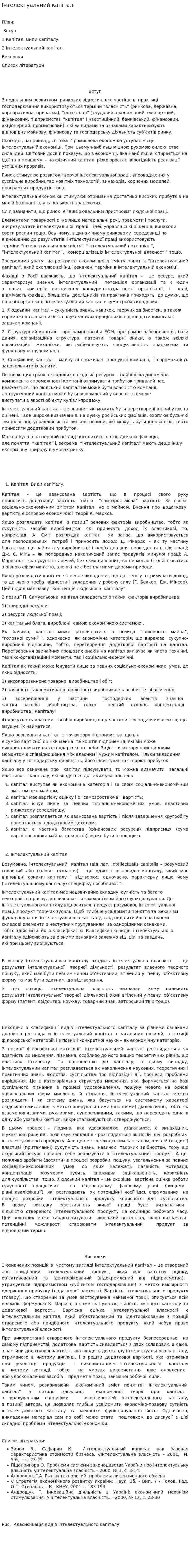 Інтелектуальний капітал