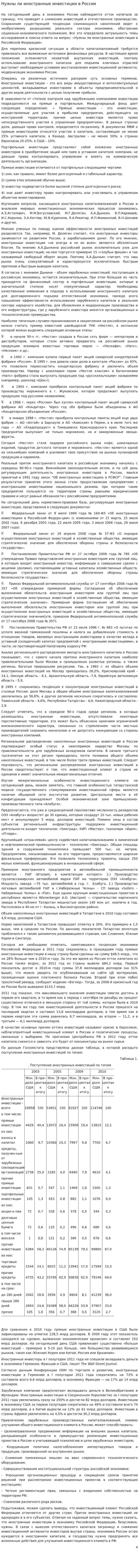 Нужны ли иностранные инвестиции в России