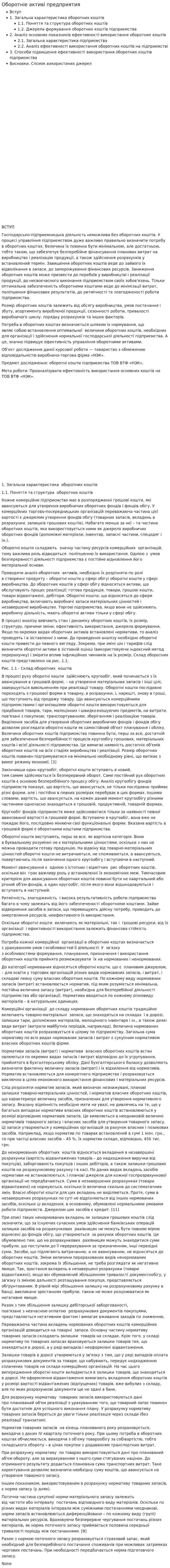Оборотніе активі предприятия