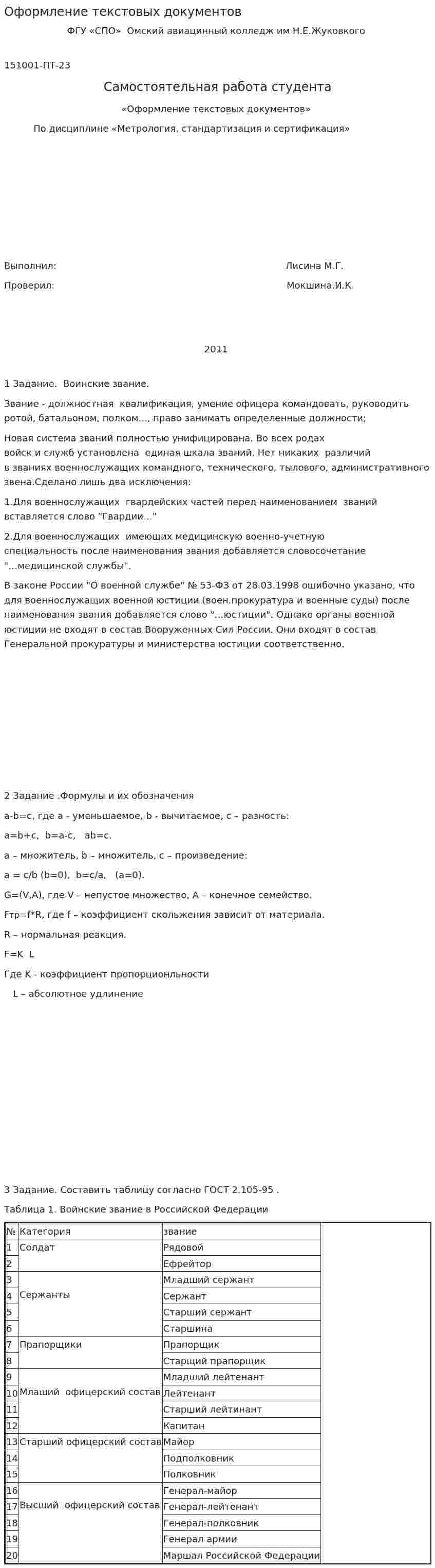 Оформление текстовых документов