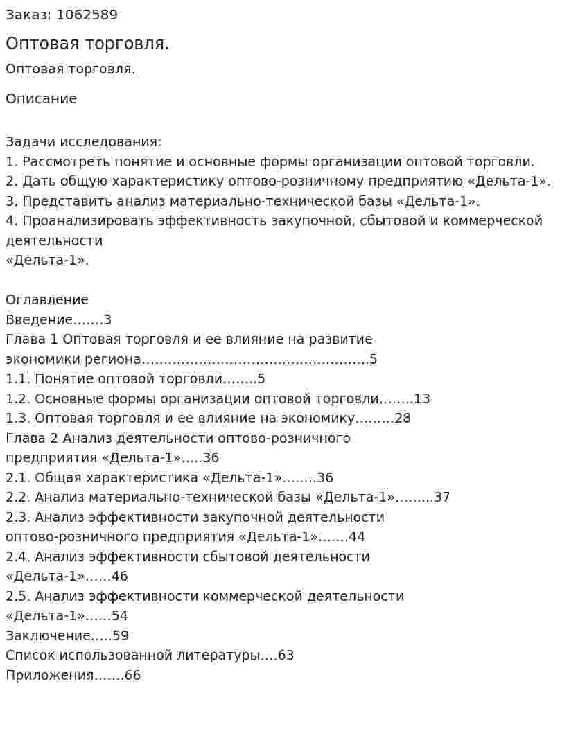 Оптовая торговля. (курсовая работа) 