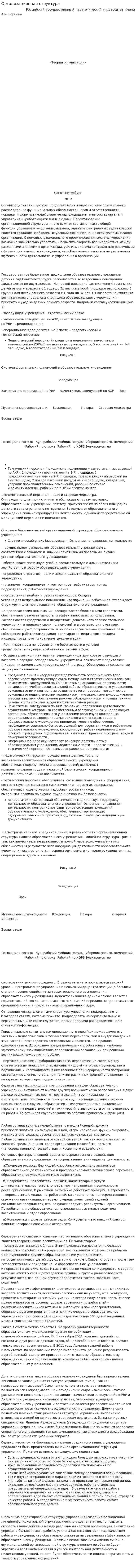 Организационная структура. 2