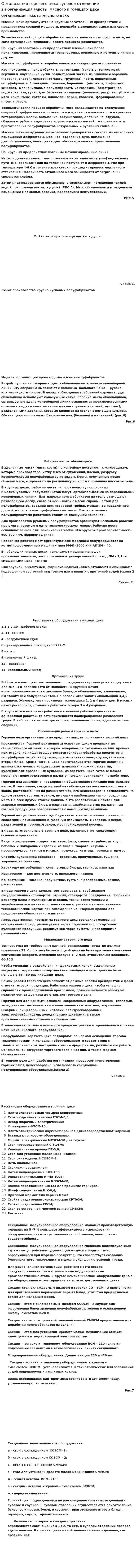Организация горячего цеха суповое отделение