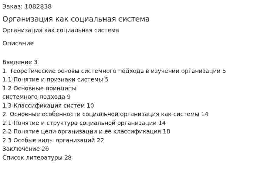 Организация как социальная система (курсовая работа) 