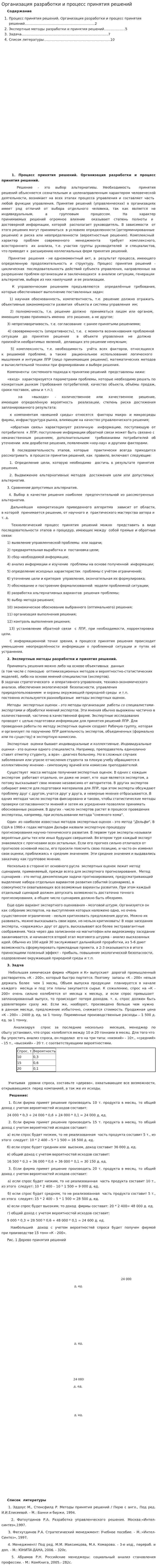 Организация разработки и процесс принятия решений