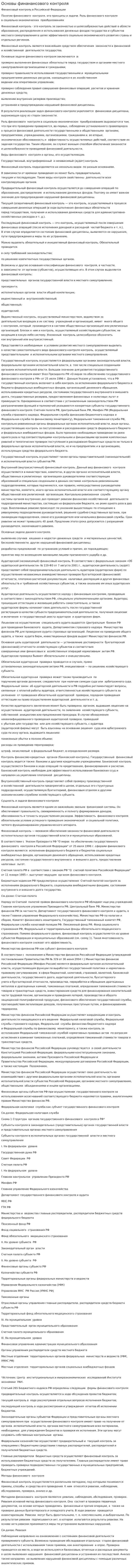 Основы финанансового контроля
