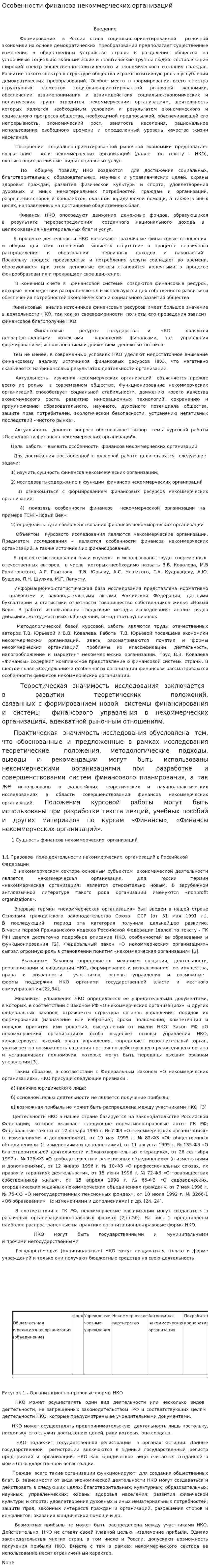 Особенности финансов некоммерческих организаций. 2