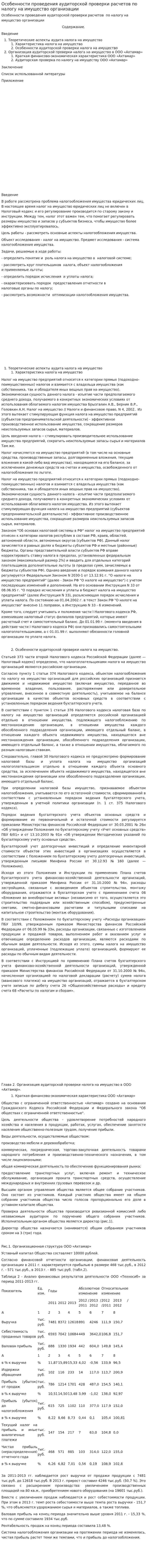 Особенности проведения аудиторской проверки расчетов по налогу на имущество организации