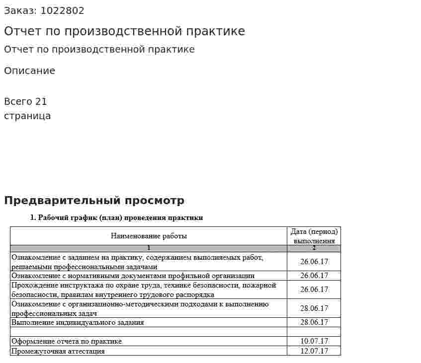 Отчет по производственной практике 