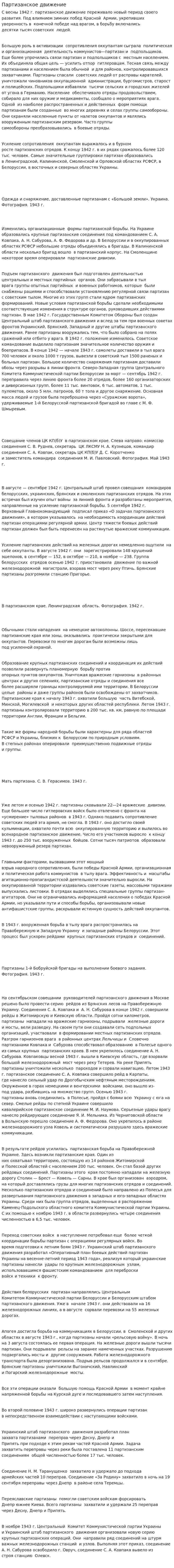 Партизанское движение. 3