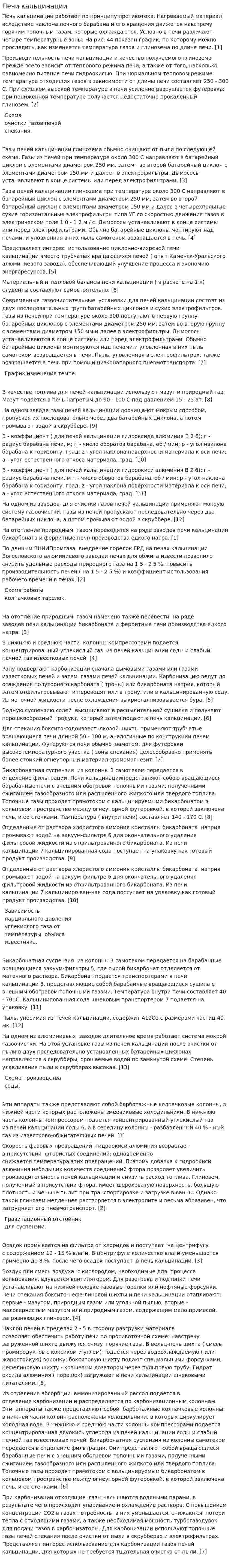 Печи кальцинации