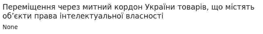 Переміщення через митний кордон України товарів, що містять об’єкти права інтелектуальної власності