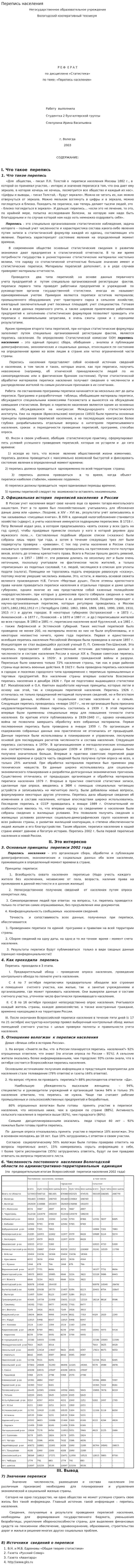 Перепись населения. 12