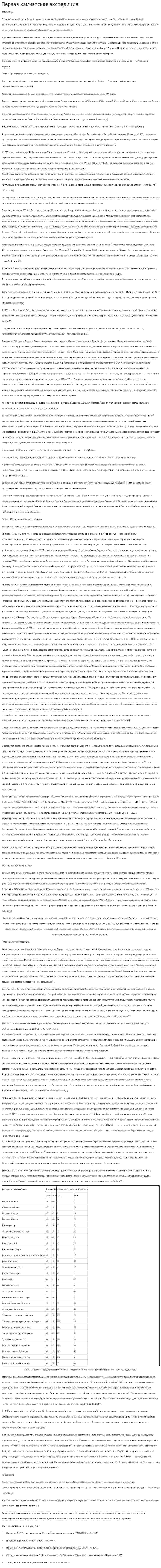 Первая камчатская экспедиция