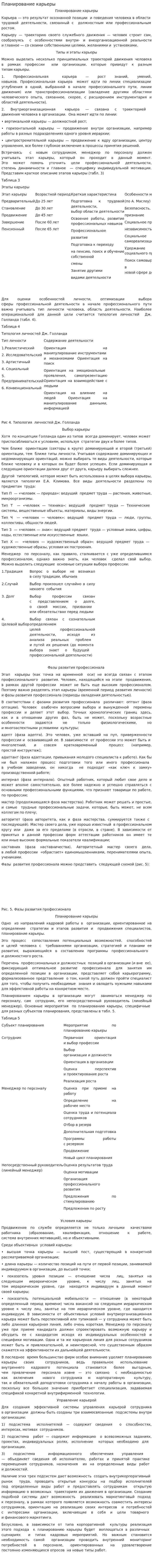 Планирование карьеры