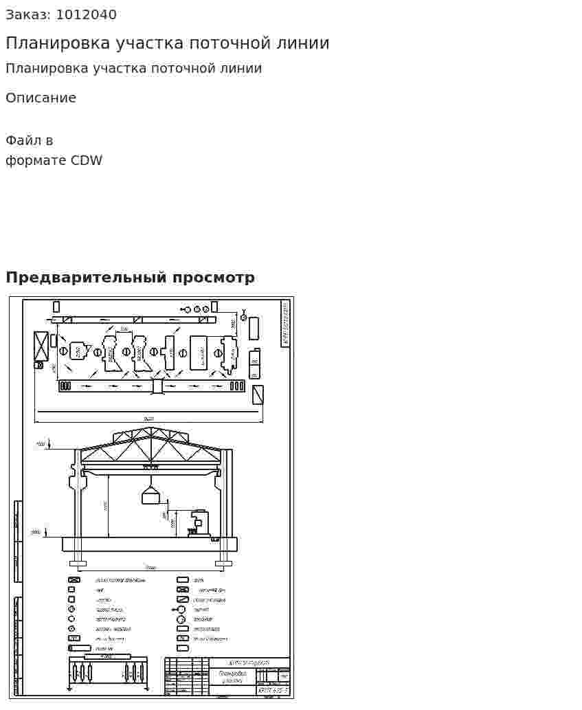 Планировка участка поточной линии 