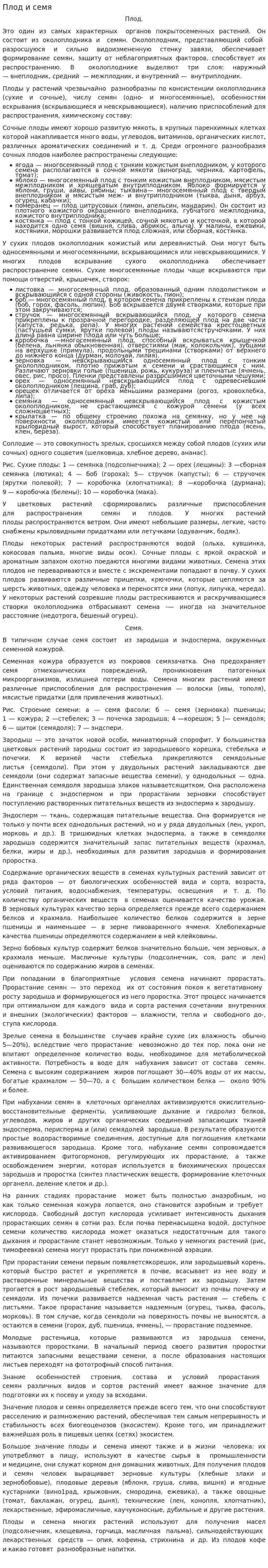 Плод и семя