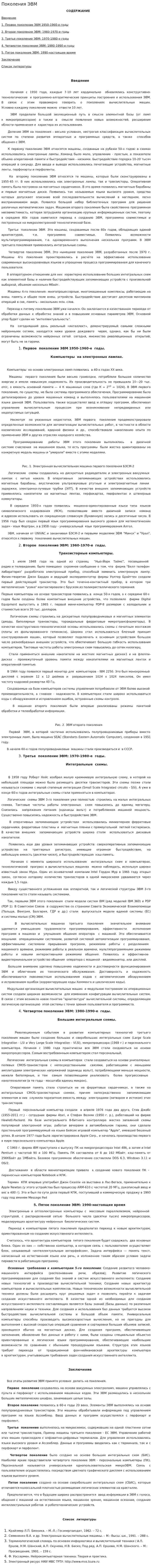 Поколения ЭВМ. 8