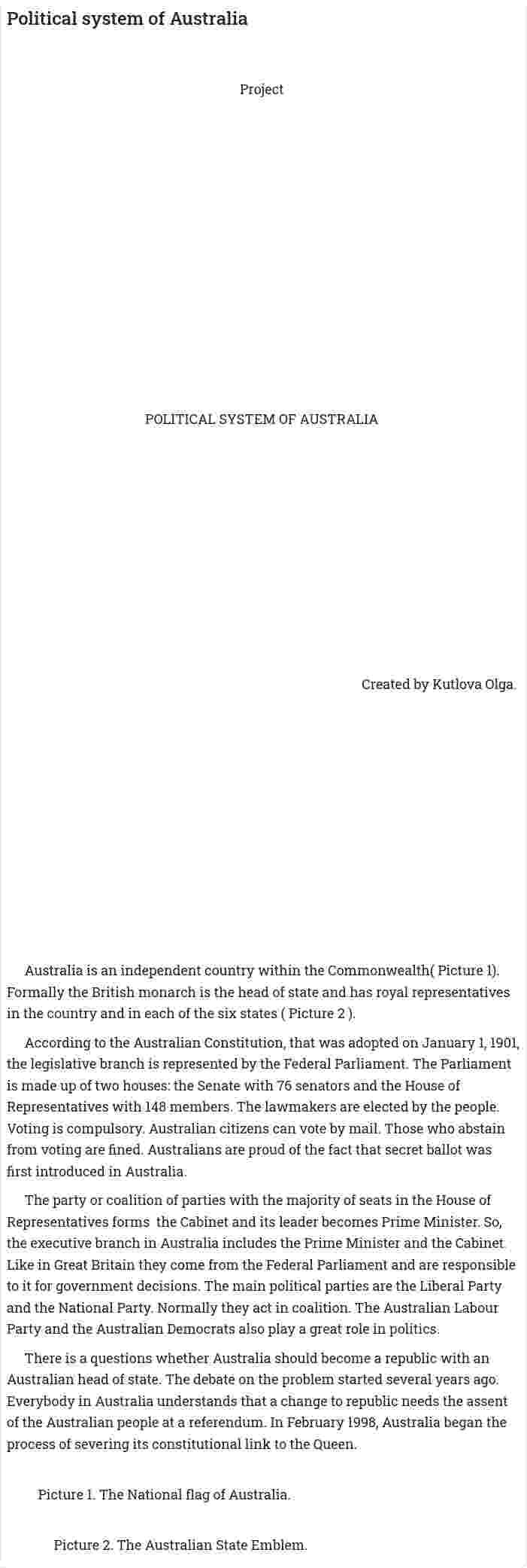 Political system of Australia