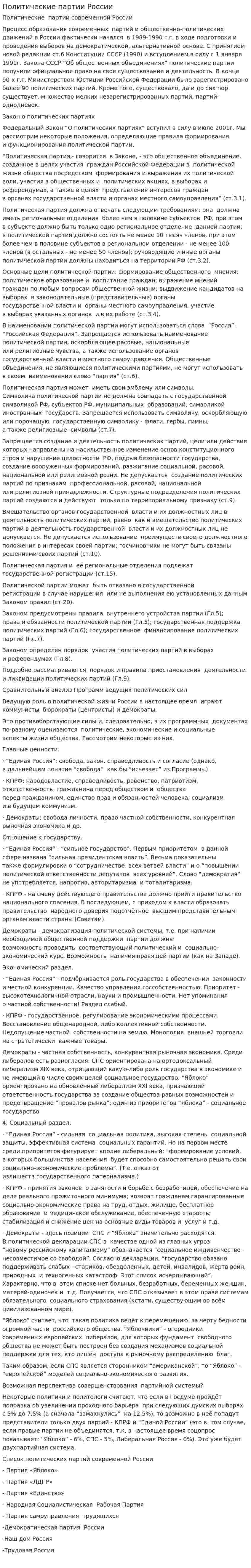 Политические партии России