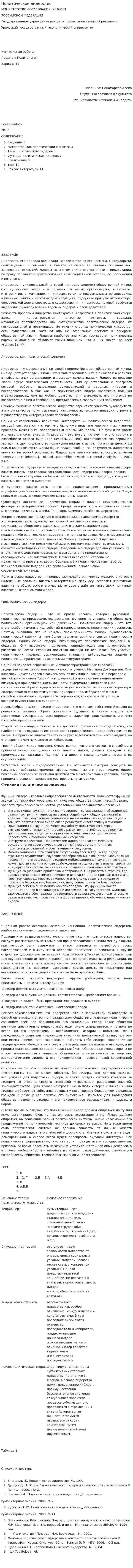 Политическое лидерство. 61