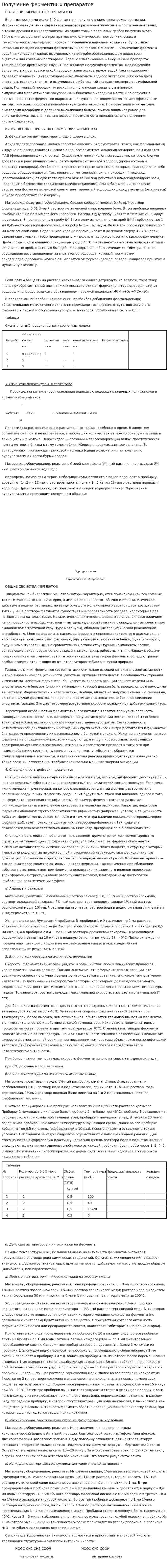 Получение ферментных препаратов