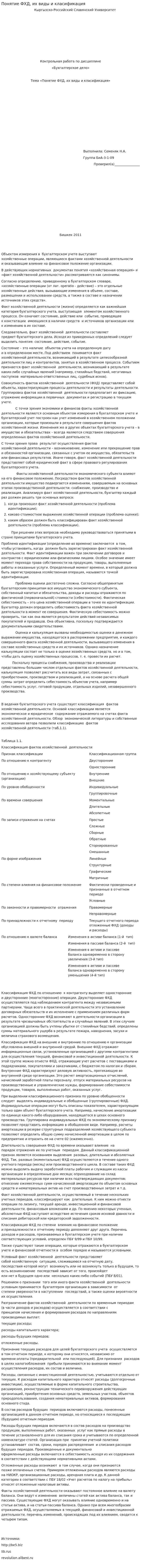 Понятие ФХД, их виды и класификация