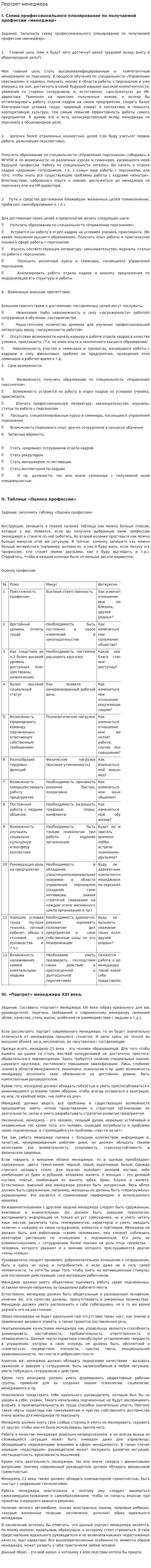 Портрет менеджера