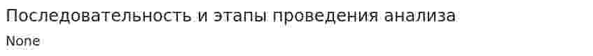 Последовательность и этапы проведения анализа