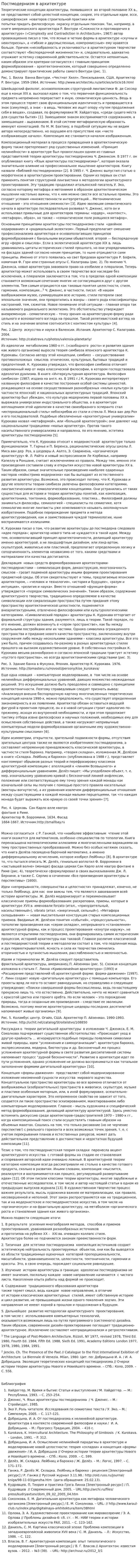 Постмодернизм в архитектуре