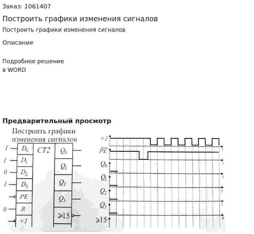 Построить графики изменения сигналов 